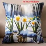 Poszewki 40x40 cm Wielkanoc z narcyzami PF-182