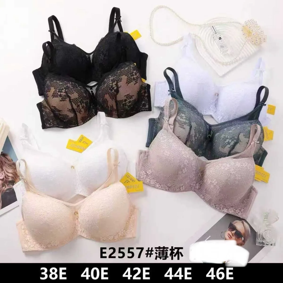 Biustonosz damski push-up E2557 rozmiary 38E-46E