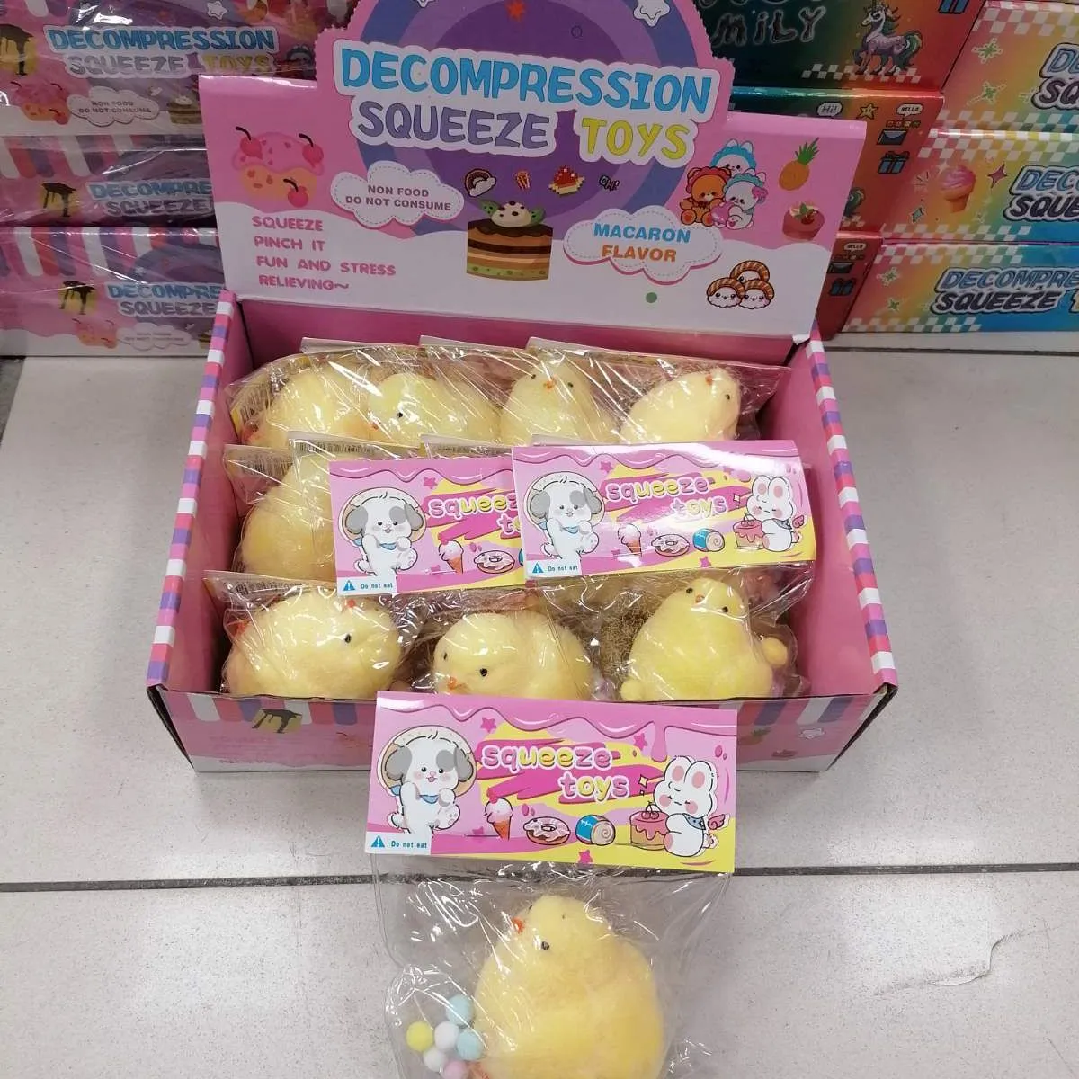 Gniotki Squeeze Toy Kaczuszki Żółte Antystresowe