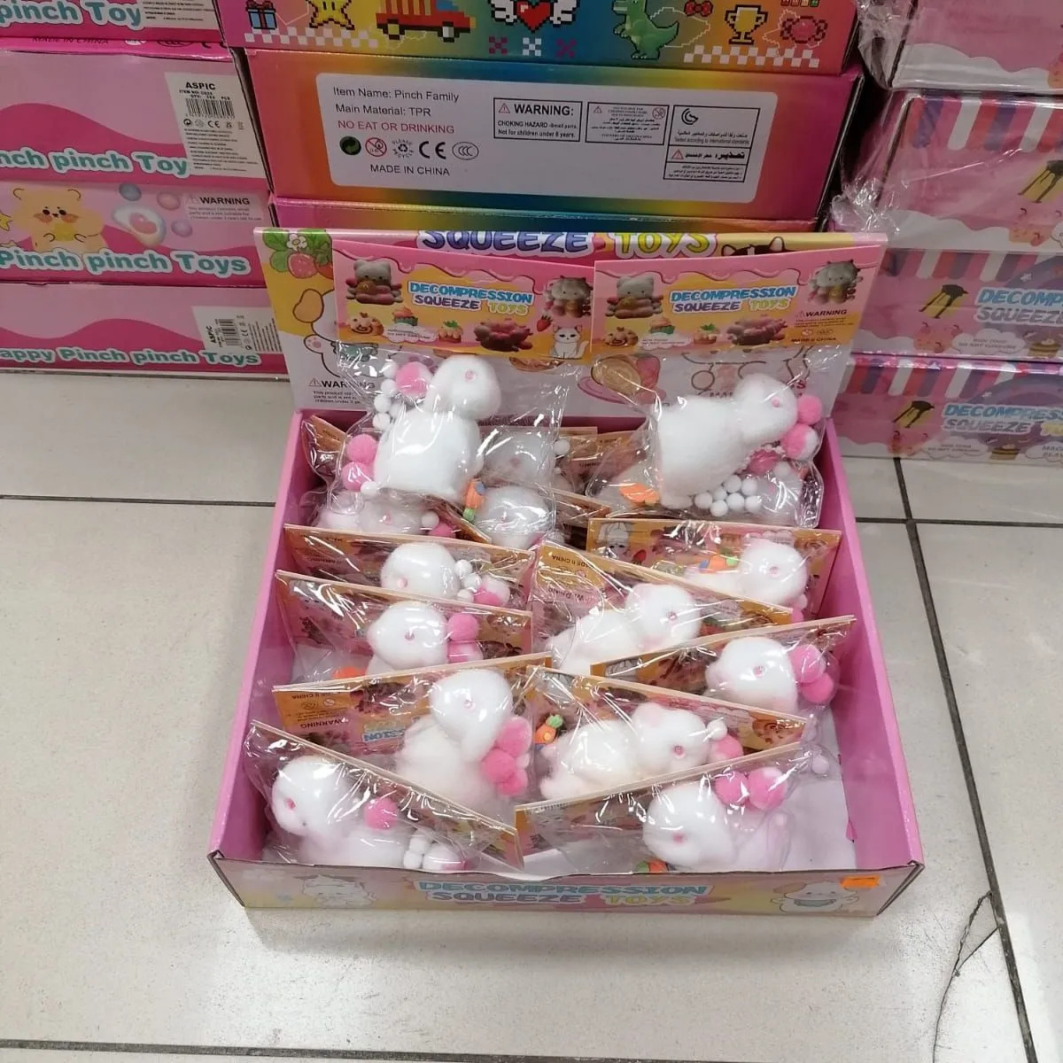 Gniotki Squeeze Toy Squishy Króliczki Białe 16 szt