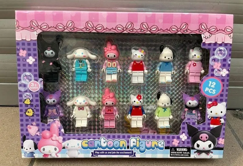 Zestaw 12 figurek Cartoon PVC w blistrze