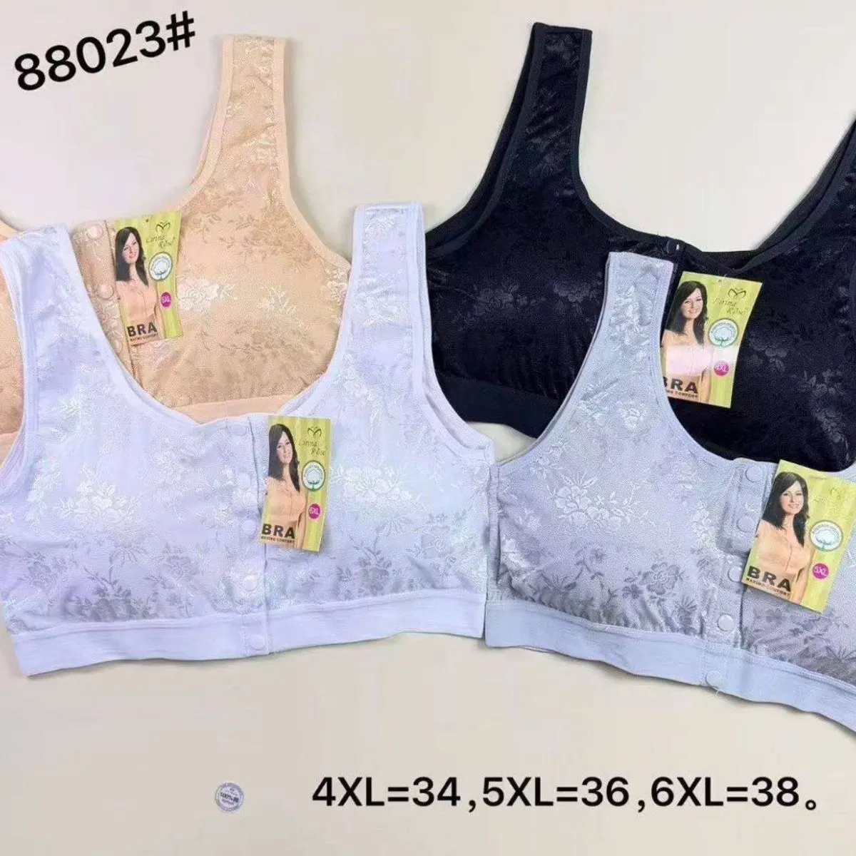 Biustonosz damski bezszwowy 4XL-34, 5XL-36, 6XL-38