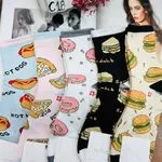 Skarpetki damskie wzór fast food kolorowy mix