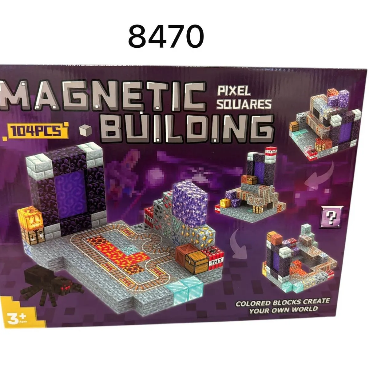 Zestaw klocków magnetycznych Pixel 104PCS 8470