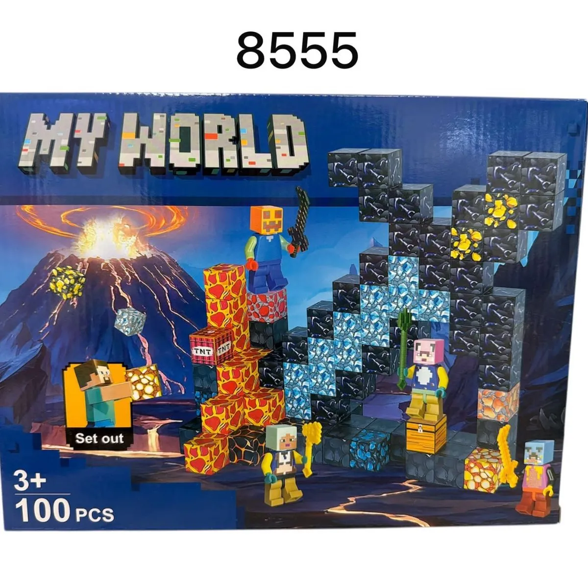 Zestaw klocków magnetycznych My World 100 PCS 3+