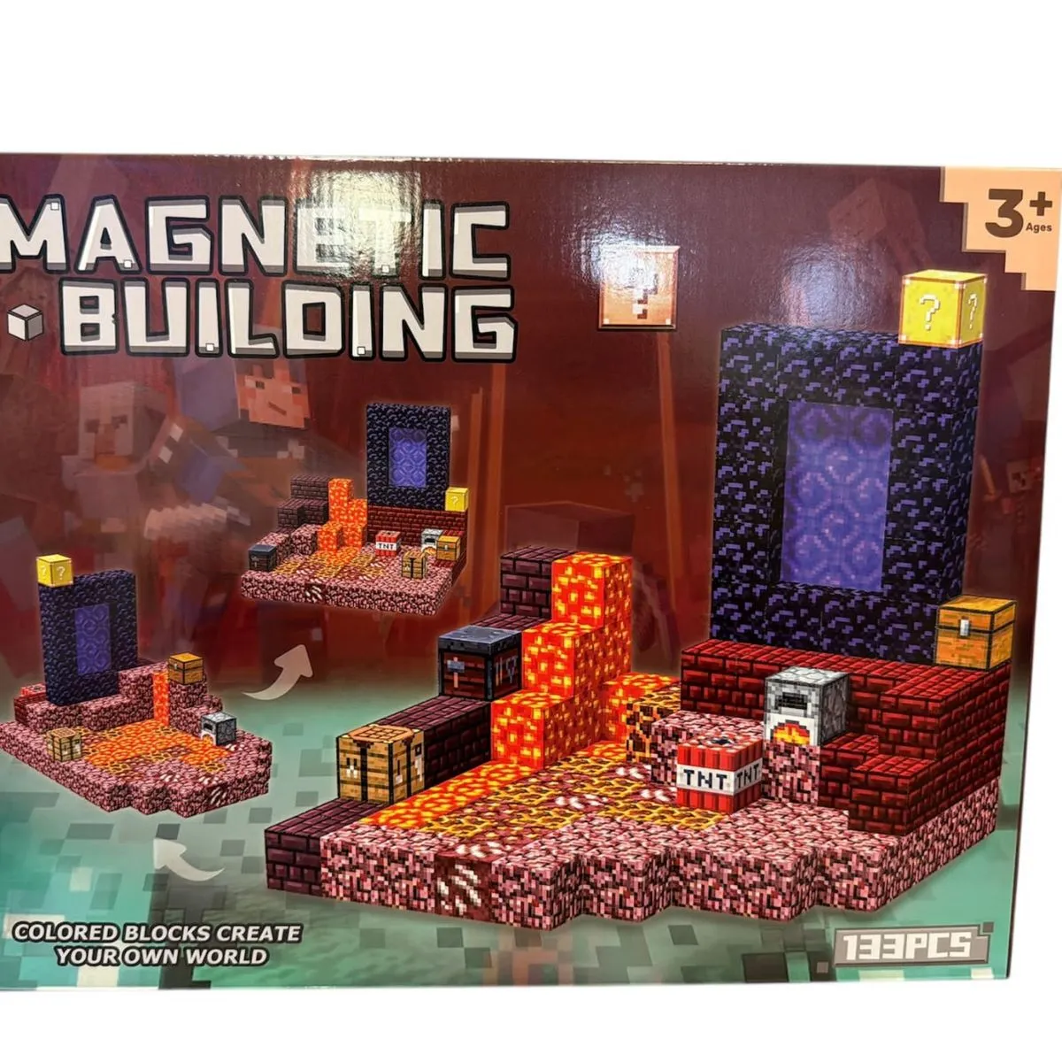 Zabawki Klocki Magnetyczne Magnetic Building 133PCS