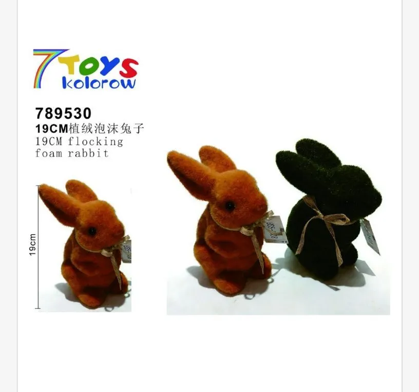 Ozdoby Wielkanocne - pluszowe króliki 19cm 7 Toys Kolorow