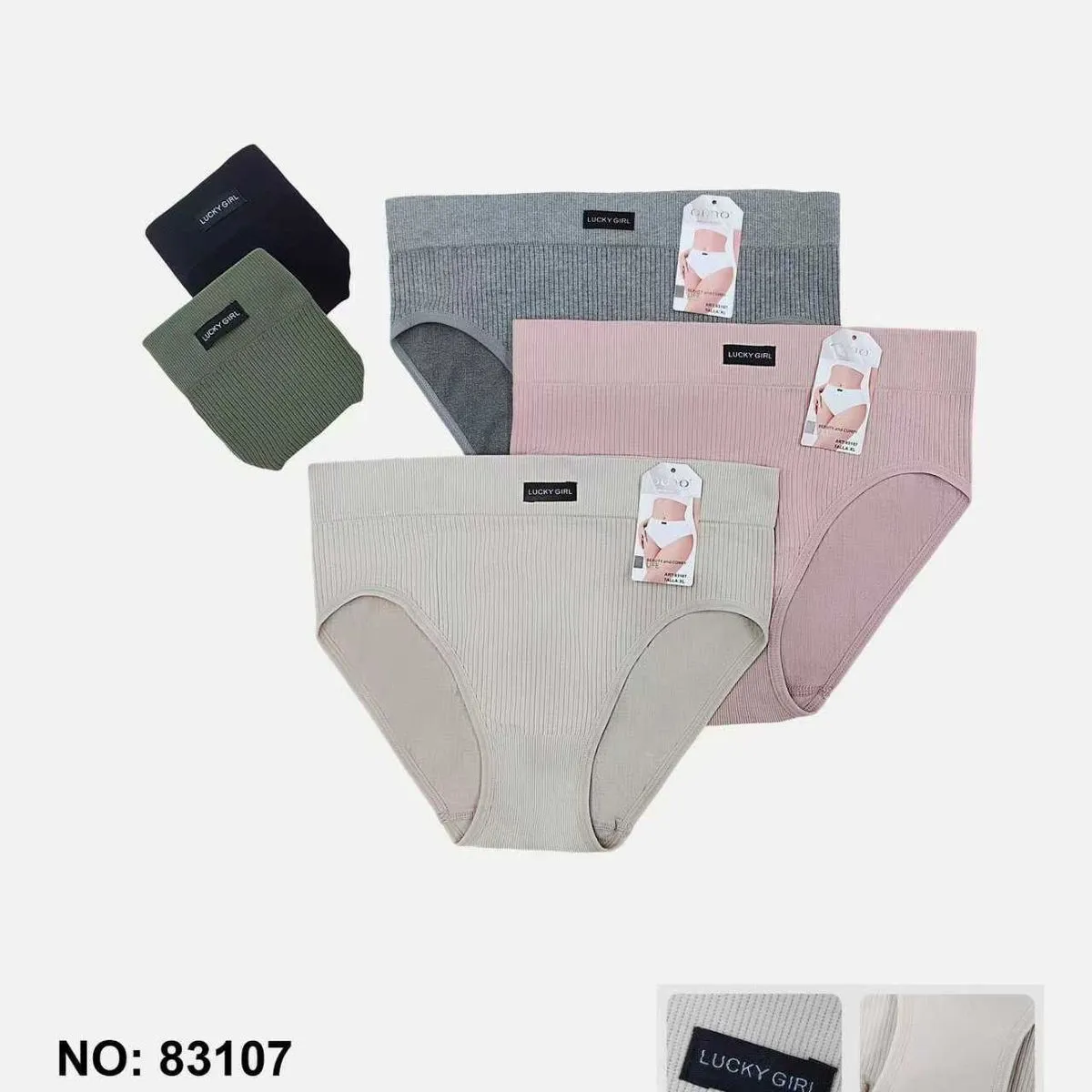 Majtki damskie bezszwowe XL 3XL Ouno Lucky No: 83107