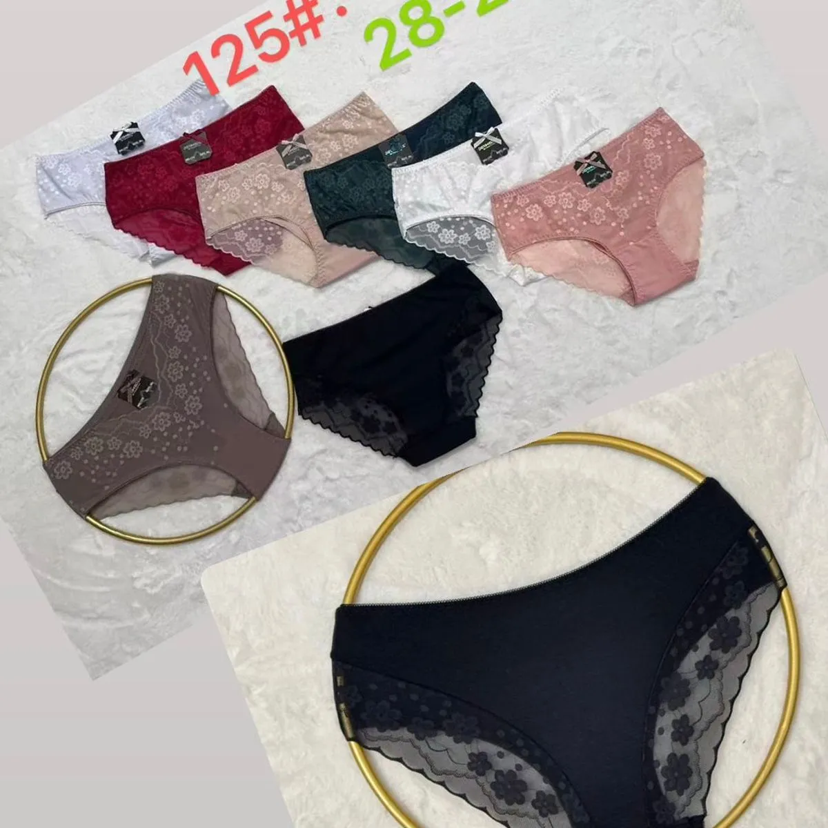 Majtki damskie M-L XL 31, zestaw 8 szt. wielokolorowe