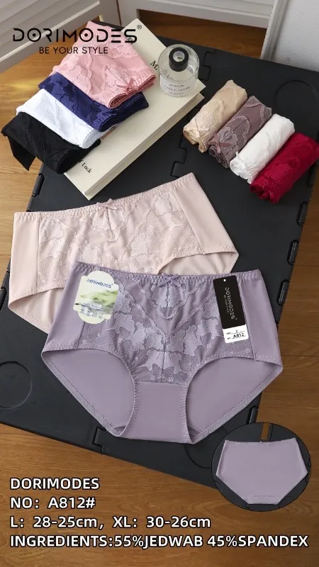 Majtki damskie XL DORMODES fioletowe koronka