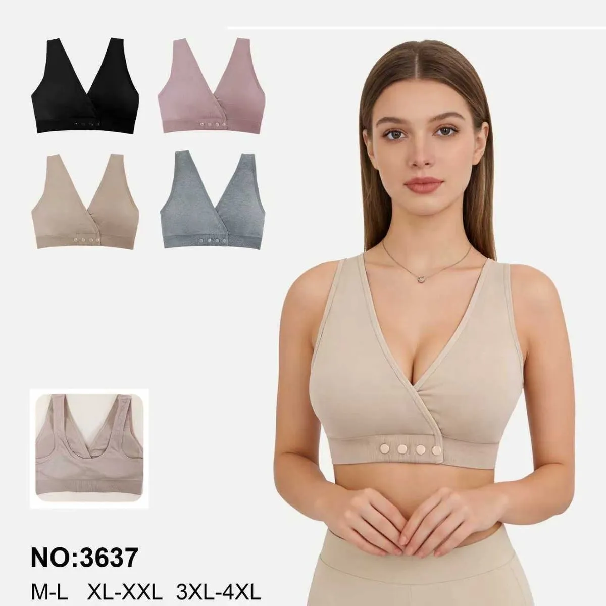 Biustonosz damski bezszwowy OUNO N-3637 M-XXL XL-XL