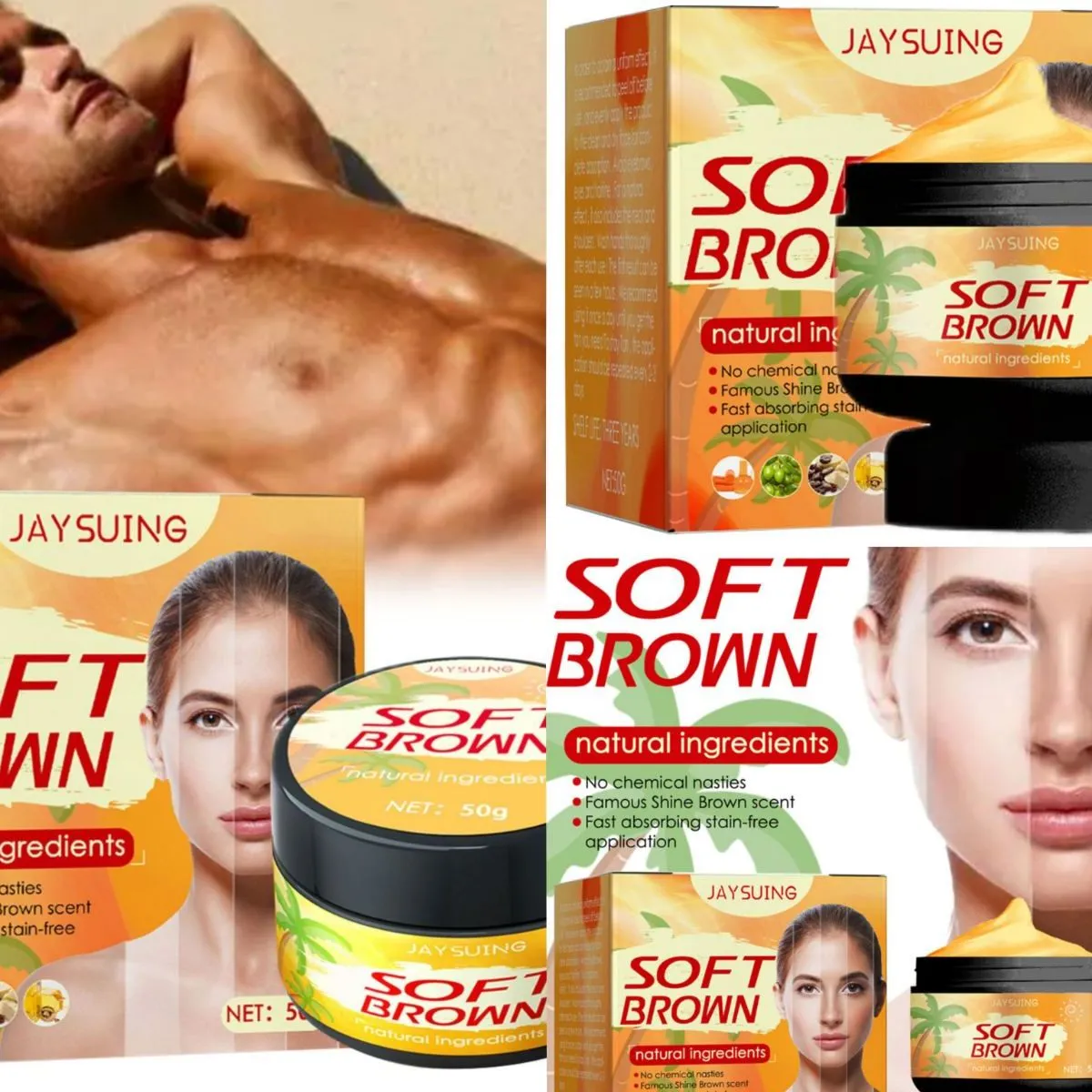 Krem olejek Jaysuing Soft Brown opalanie 50g