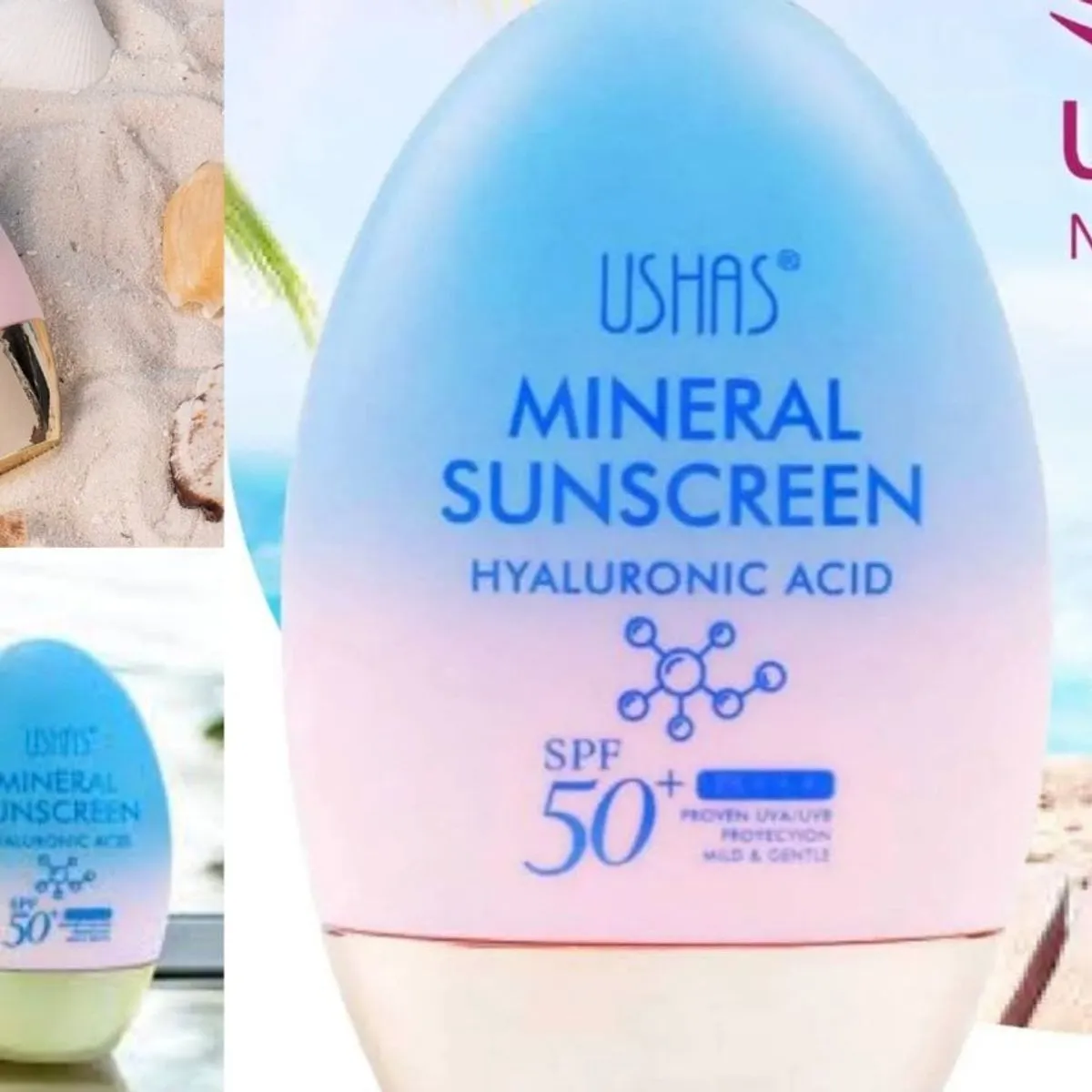 Krem przeciwsłoneczny mineralny Usha's SPF 50+ z kwasem hialuronowym