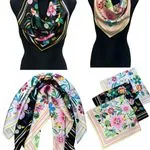 Chusta Damska Kwiatowa 70x70 cm D007.70392