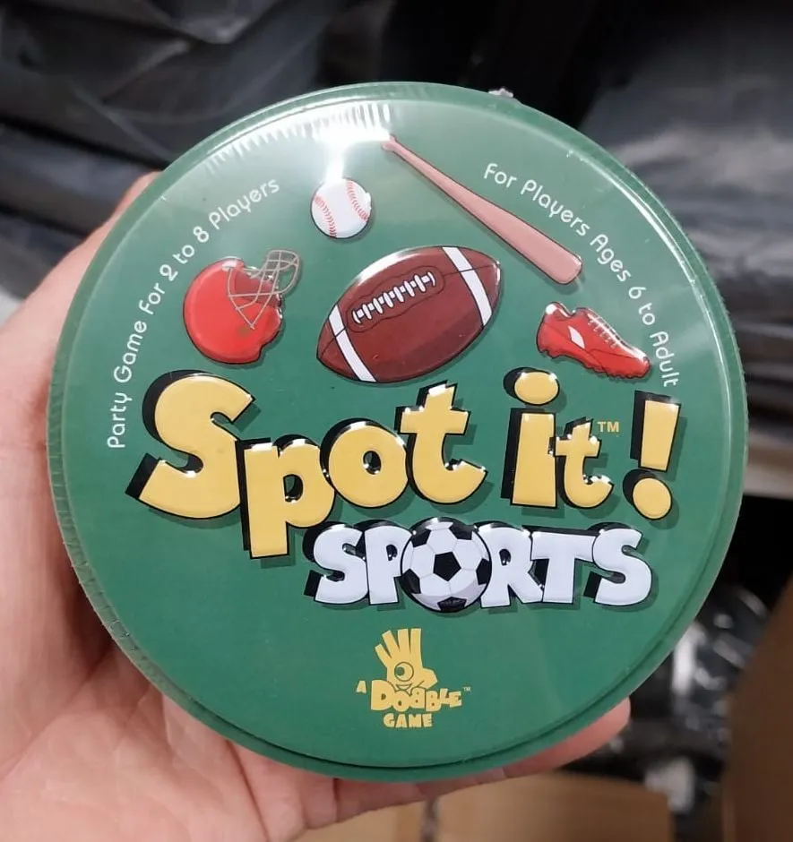 Spot It! Sports - Gra karciana w metalowej puszce