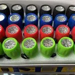 Latarka LED ręczna kolorowa, 4 kolory, opak. 24 szt