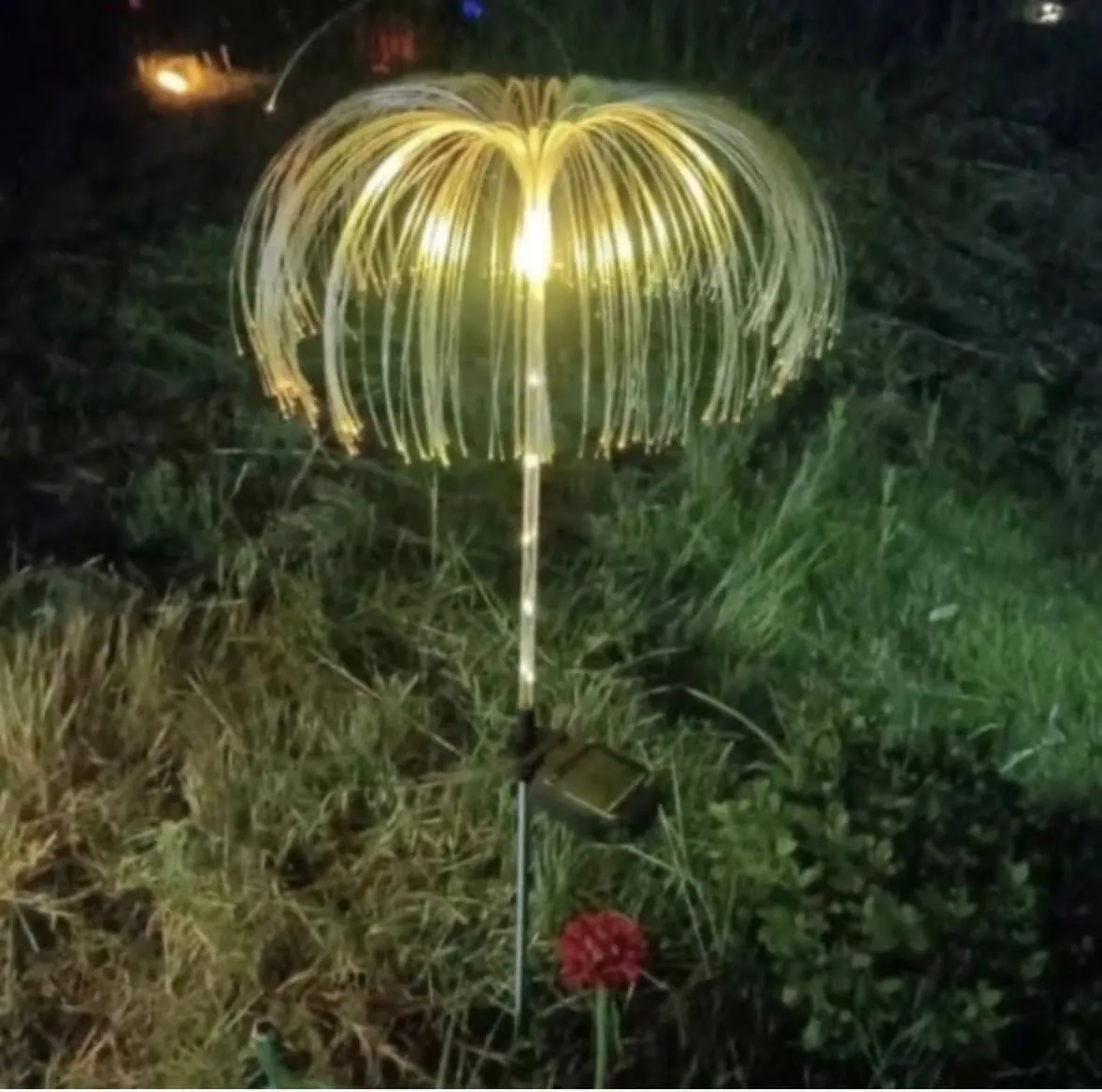 Zestaw Solarna Lampka Meduza Ciepła Biel 2PCS