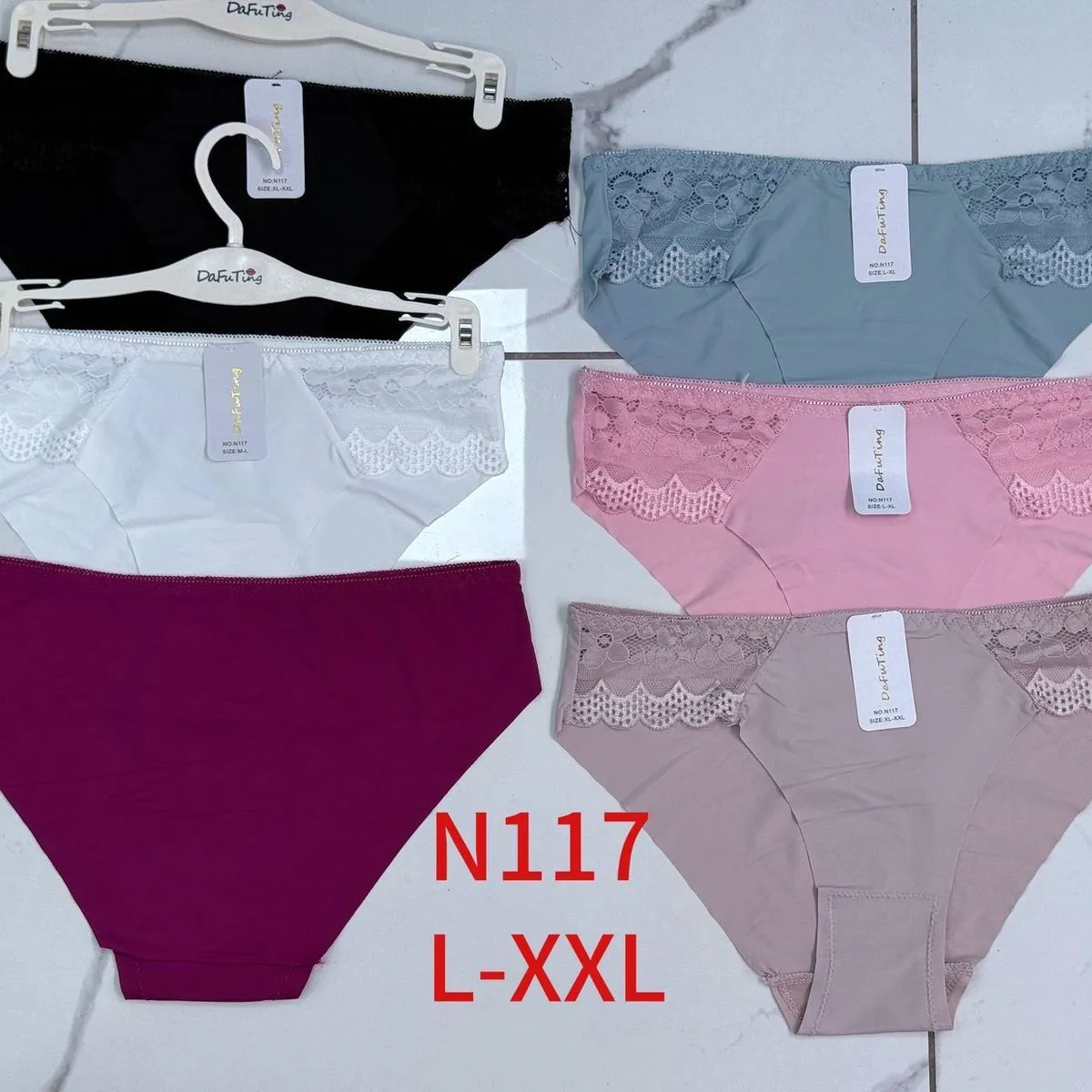 Majtki damskie N117 L-XXL, 5 kolorów