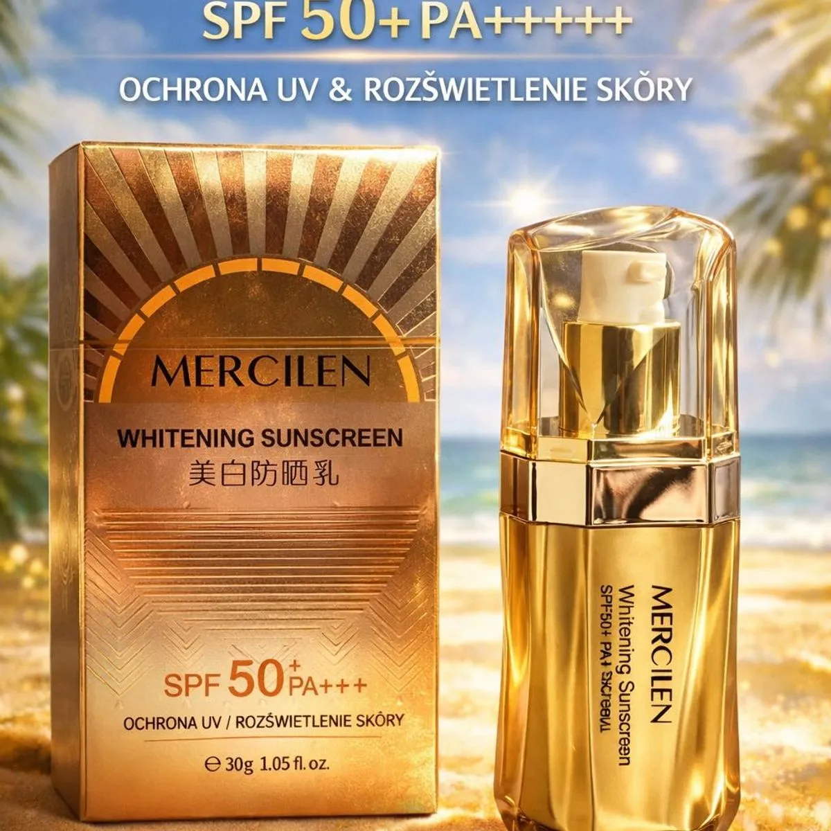 Krem Przeciwsłoneczny Mercilen Whitening SPF50+ 30g