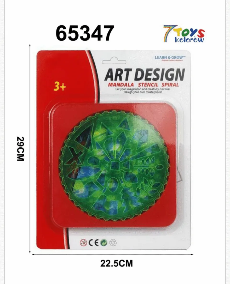 Zestaw szablonów do mandali Art Design Spiral 29x22,5cm 12 szt