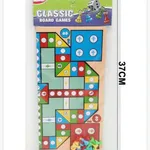 Classic Board Game Gra Planszowa 16,5x37cm z Pionkami i Kostką