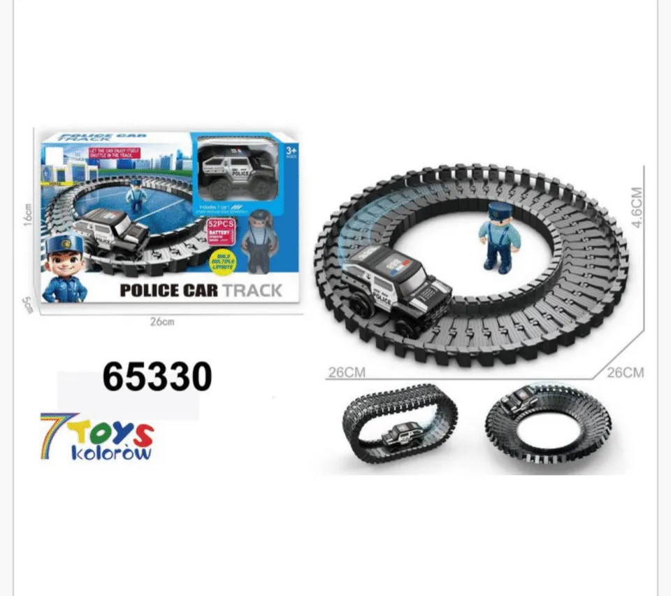 Ścieżki Elektryczne dla Dzieci - Tor Policyjny 52 el. 26cm