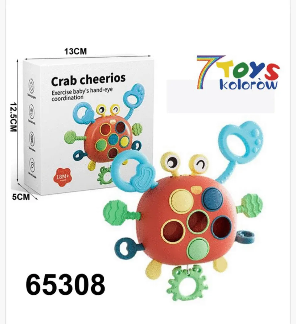 Zabawka Crab Cheerios sensoryczna krab 13cm 6szt
