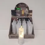 Świeca LED na baterie Sunlight A7079 brokatowa 5,5x18cm 12szt