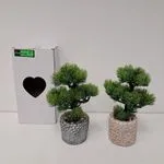Krzew Ozdobny Sztuczna Roślina Bonsai w Doniczce 6 szt.
