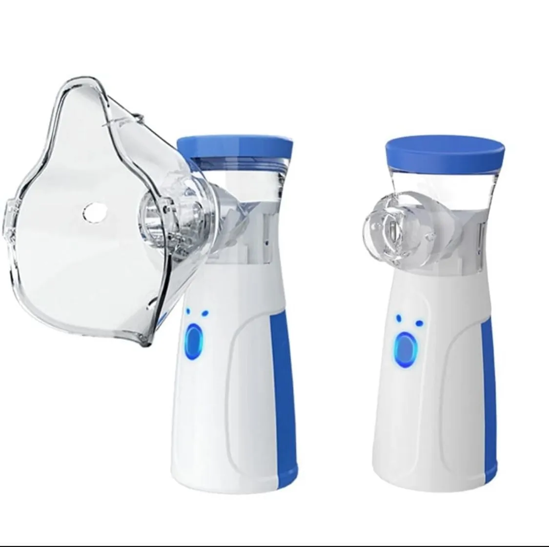Mini Nebulizator dla Dzieci Przenośny Biało-Niebieski