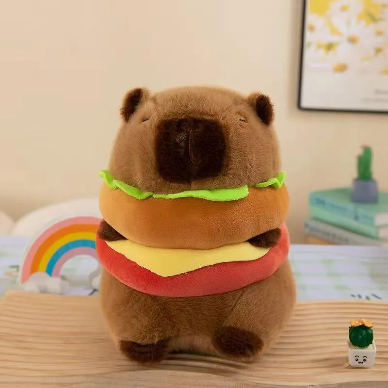 Maskotka Pluszowa Kapibara Hamburger - Miękki Plusz