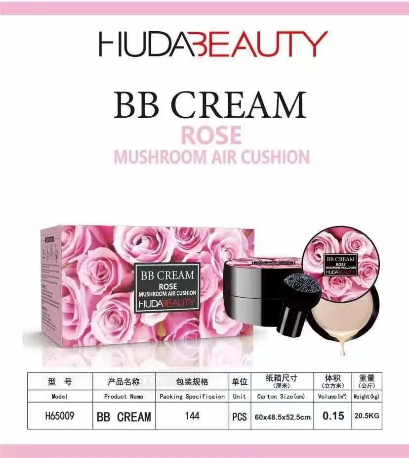 HUDABEAUTY BB Cream Rose Mushroom Air Cushion H65009 - 12 szt.