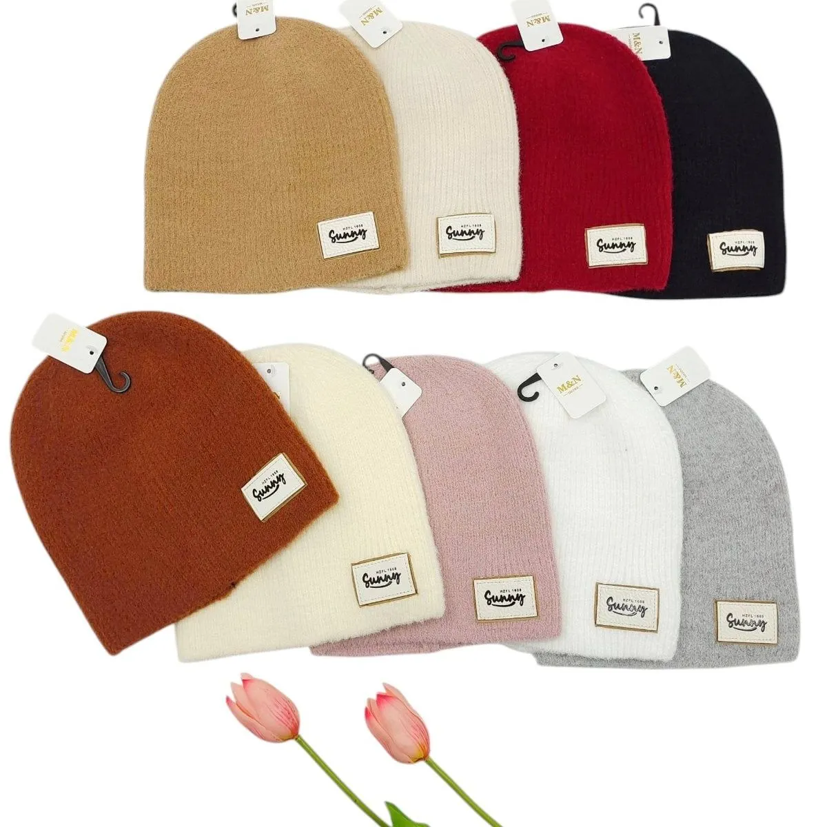 Czapki damskie beanie w 8 kolorach