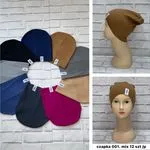 Czapki damskie beanie mix kolorów 12 szt