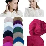 Czapki damskie beanie ocieplane alpaka 66-70cm, 12 szt