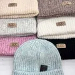 Czapki damskie beanie mix kolorów 70% akryl 30% wełna