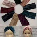 Opaski damskie welurowe 128, mix 12 szt