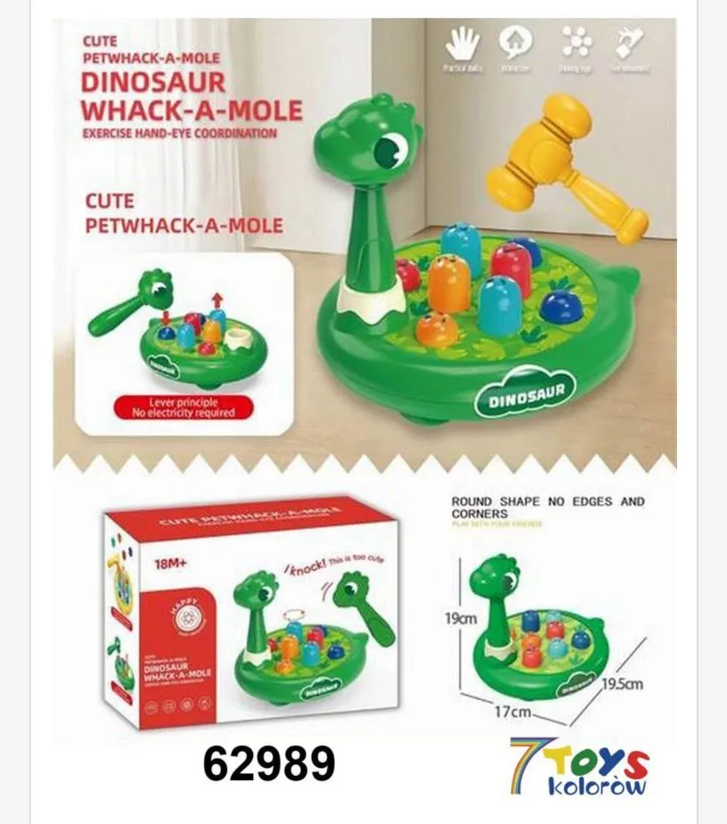 Zabawka Whack-A-Mole Dino 17x19x10cm
