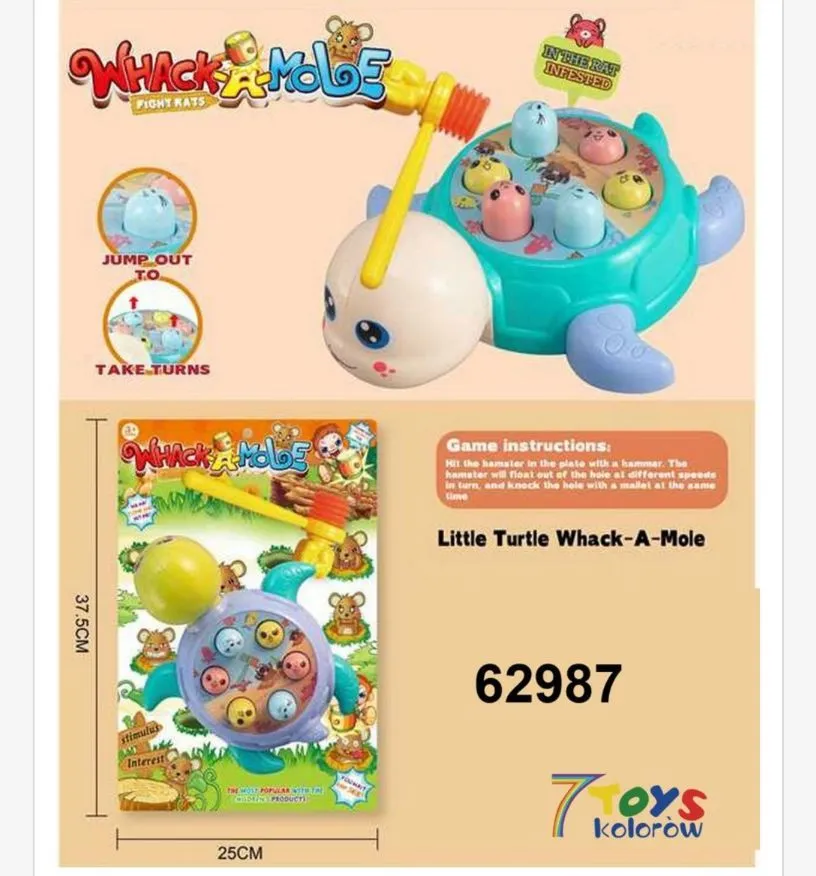 Zabawka Whack A Mole Mały Żółw 25 cm