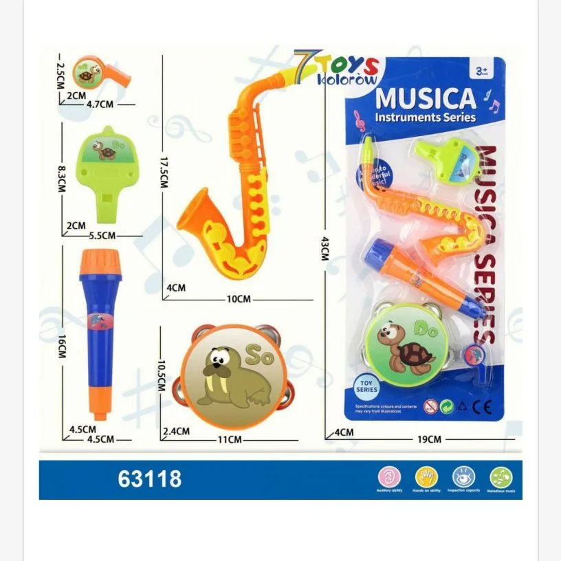 Zestaw zabawek instrumentów muzycznych Kolorow Musica 63118