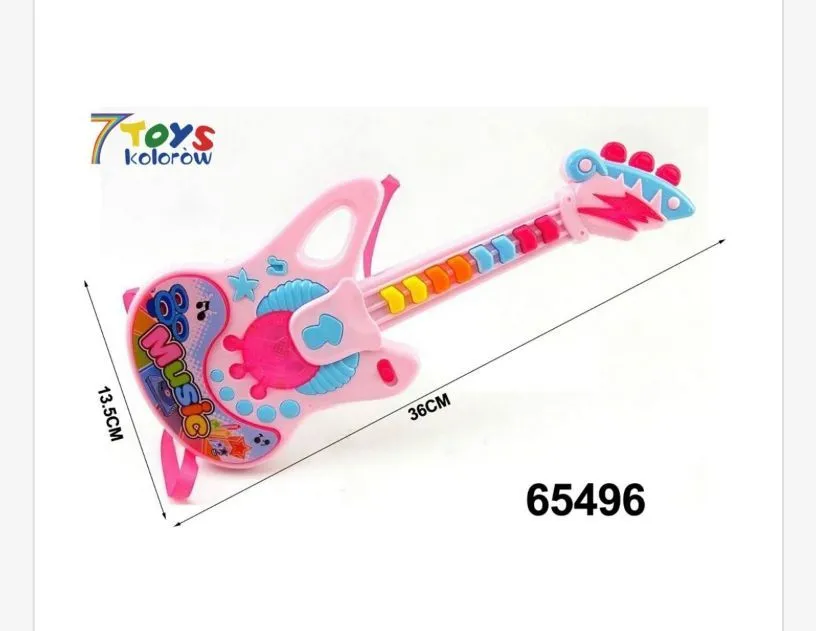 Zabawkowa gitara 7TOYS kolorowa 36 cm
