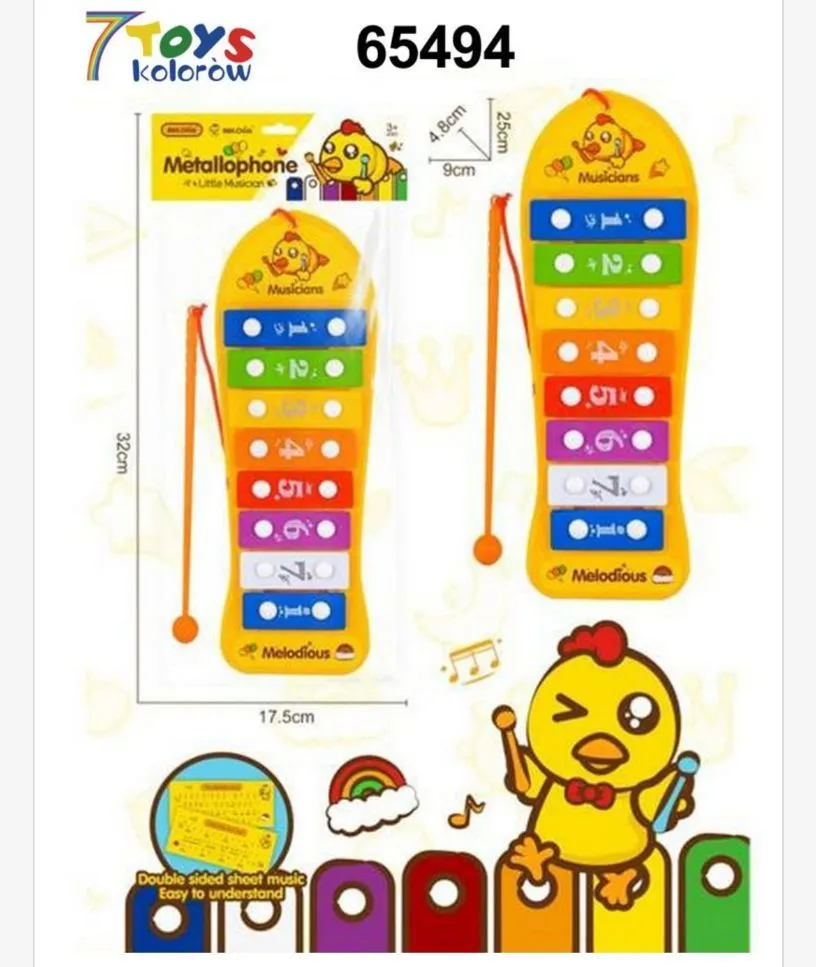 Metalofon dla dzieci 7 Toys 65494, 17x20 cm