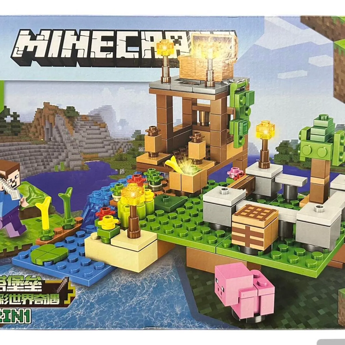 Zestaw klocków Minecraft 242PCS 2w1