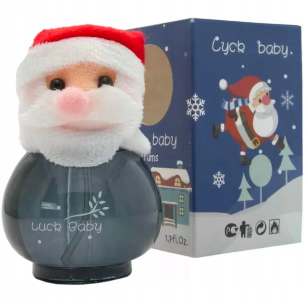 Perfumy Luck Baby Baby 13 fl.oz. w butelce Mikołaj z motywem świątecznym