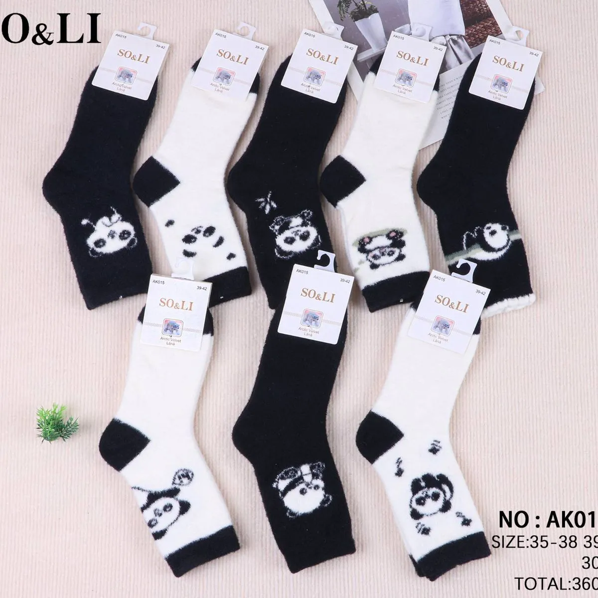 Skarpetki damskie panda SO&LI rozmiar 38-42 NO: AK015