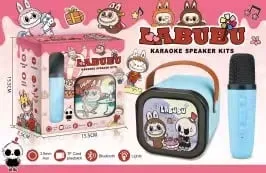 Głośnik Karaoke Labubu z Mikrofonem Bluetooth 15cm Błękitny