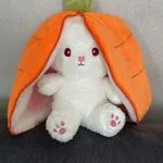 Maskotka Pluszowa Królik w Marchewce 25cm - Biały
