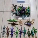 Breloki Zabawki 3D Ruchome Krokodyle Jaszczurki Mix 30 szt