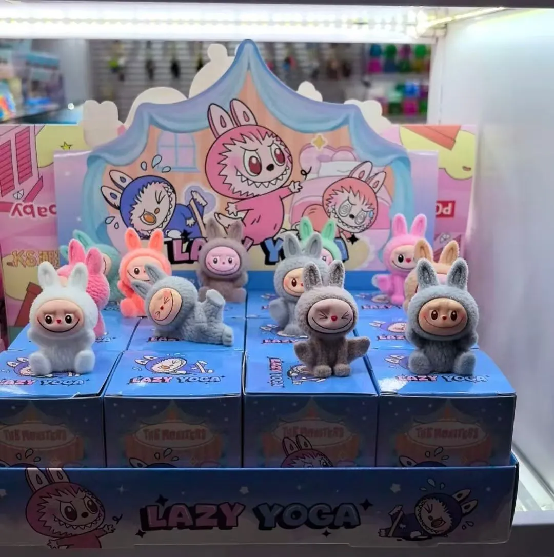 Blind Box Labubu Lazy Yoga - Figurki Flokowane 12 szt.
