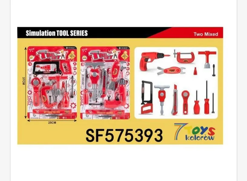 Zabawki Tool Series symulacja narzędzi 20cm, mix 2 szt